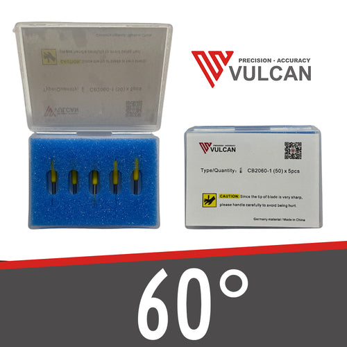 5 Schleppmesser 60° für Vulcan (blue cap)