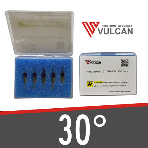 5 Schleppmesser 30° für Vulcan (yellow cap)